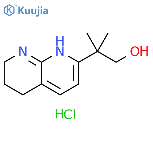 2-METHYL-2-(5,6,7,8-TETRAHYDRO-1,8-NAPHTHYRIDIN-2-YL)PROPAN-1-OL HCL structure