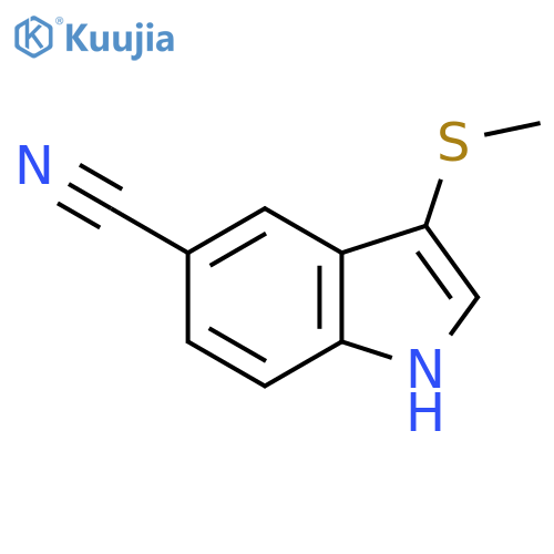 3-(Methylthio)-1H-indole-5-carbonitrile structure