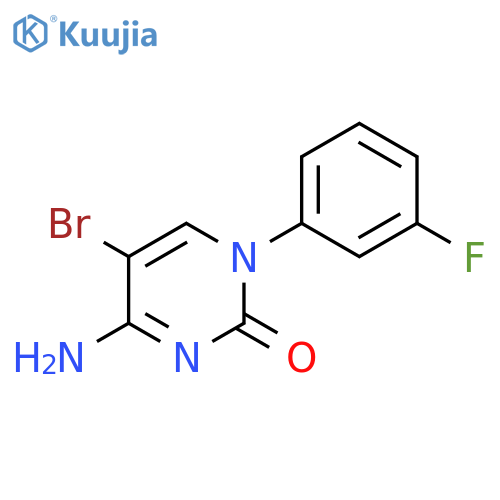 4-AMINO-5-BROMO-1-(3-FLOUOROPHENYL)PYRIMIDIN-2(1H)-ONE structure