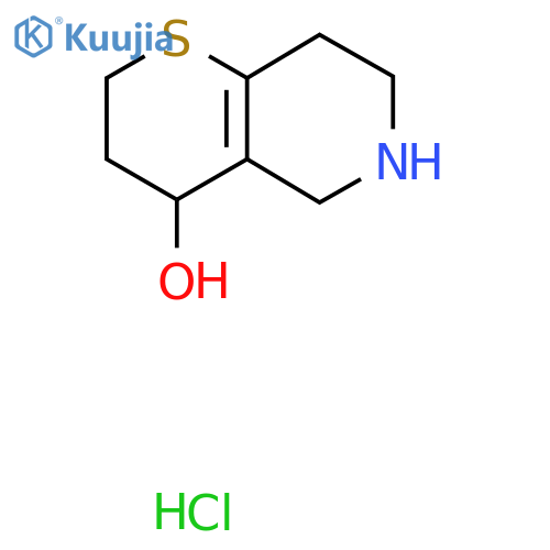 3,4,5,6,7,8-Hexahydro-2H-thiopyrano[3,2-c]pyridin-4-ol hydrochloride structure