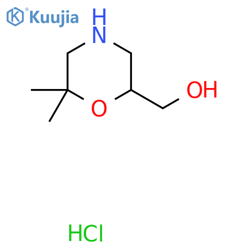 (6,6-Dimethylmorpholin-2-yl)methanol hydrochloride structure