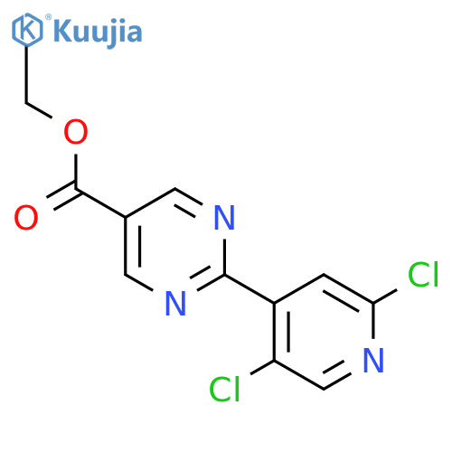 Ethyl 2-(2,5-dichloropyridin-4-YL)pyrimidine-5-carboxylate structure