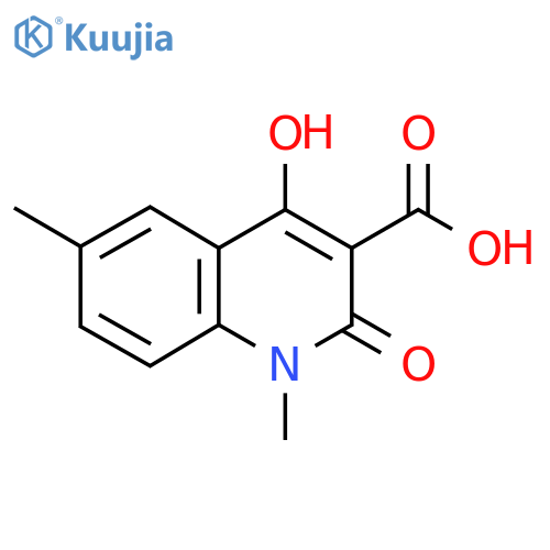 4-Hydroxy-1,6-dimethyl-2-oxo-1,2-dihydroquinoline-3-carboxylic acid structure