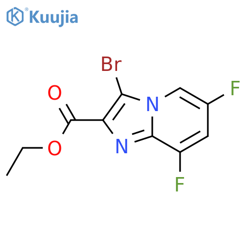 Ethyl 3-bromo-6,8-difluoroimidazo[1,2-A]pyridine-2-carboxylate structure