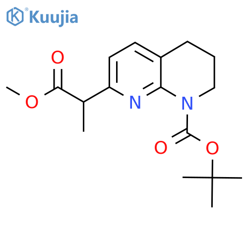Tert-butyl 7-(1-methoxy-1-oxopropan-2-YL)-3,4-dihydro-1,8-naphthyridine-1(2H)-carboxylate structure