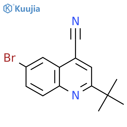 6-Bromo-2-(tert-butyl)quinoline-4-carbonitrile structure