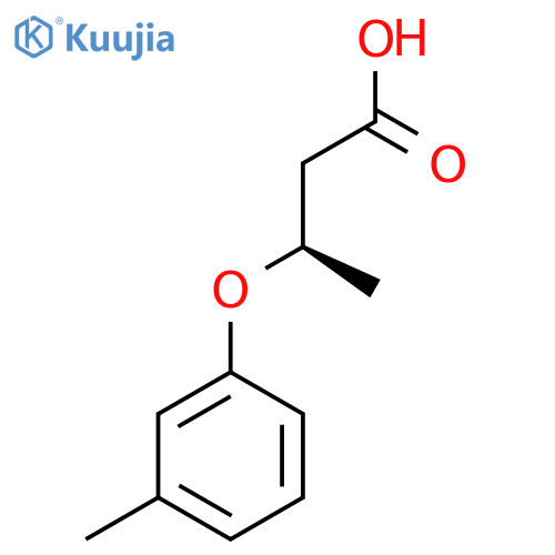 (3R)-3-(3-methylphenoxy)butanoic acid structure