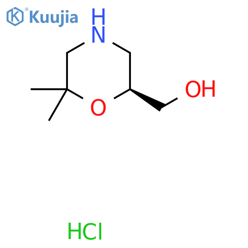 (S)-(6,6-Dimethylmorpholin-2-yl)methanol hydrochloride structure