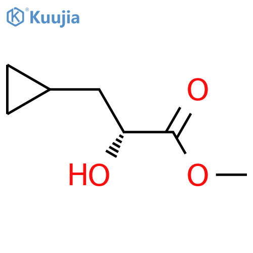 methyl (2R)-3-cyclopropyl-2-hydroxy-propanoate structure