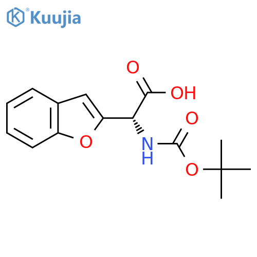 (R)-2-(Benzofuran-2-YL)-2-((tert-butoxycarbonyl)amino)acetic acid structure