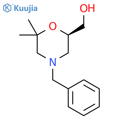 [(2R)-4-benzyl-6,6-dimethylmorpholin-2-yl]methanol structure