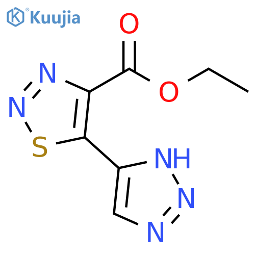 Ethyl 5-(1H-1,2,3-triazol-5-yl)-1,2,3-thiadiazole-4-carboxylate structure