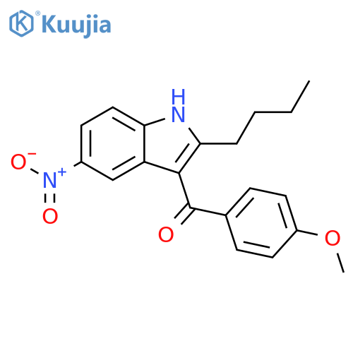 Methanone, (2-butyl-5-nitro-1H-indol-3-yl)(4-methoxyphenyl)- structure
