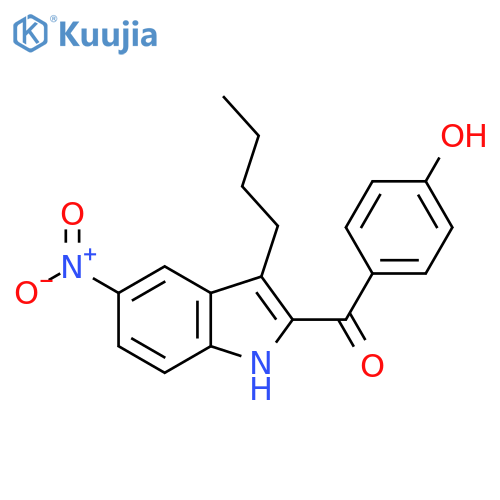 Methanone, (3-butyl-5-nitro-1H-indol-2-yl)(4-hydroxyphenyl)- structure