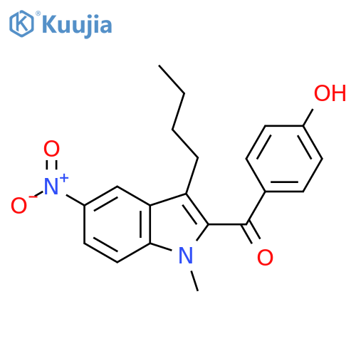 Methanone, (3-butyl-1-methyl-5-nitro-1H-indol-2-yl)(4-hydroxyphenyl)- structure