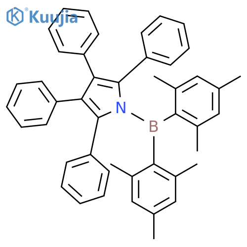 1H-Pyrrole, 1-[bis(2,4,6-trimethylphenyl)boryl]-2,3,4,5-tetraphenyl- structure