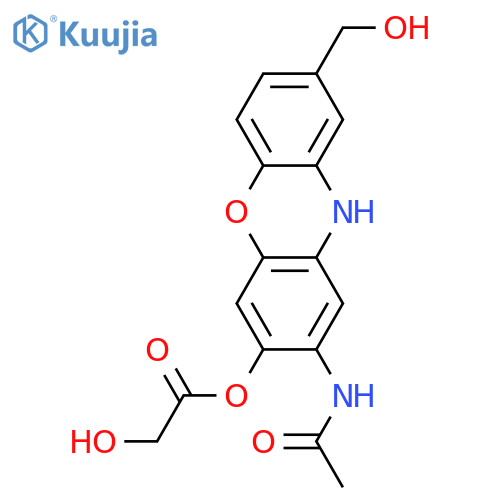 2-Amino-3-hydroxy-8-(hydroxymethyl)-10H-phenoxazine; O3-(Hydroxyacetyl), N2-Ac structure