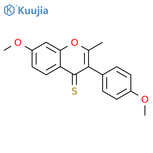 4H-1-Benzopyran-4-thione, 7-methoxy-3-(4-methoxyphenyl)-2-methyl- structure