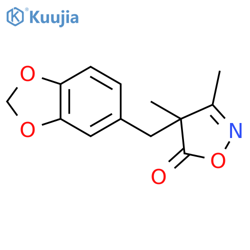 5(4H)-Isoxazolone, 4-[(1,3-benzodioxol-5-yl)methyl]-3,4-dimethyl- structure