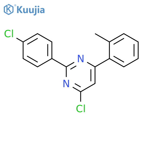 PYRIMIDINE, 4-CHLORO-2-(4-CHLOROPHENYL)-6-(2-METHYLPHENYL)- structure
