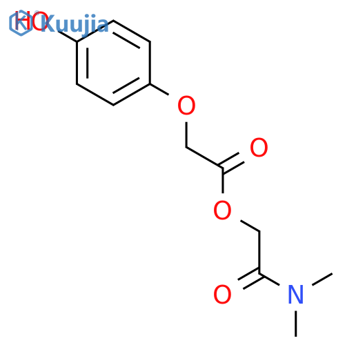 Acetic acid, (4-hydroxyphenoxy)-, 2-(dimethylamino)-2-oxoethyl ester structure
