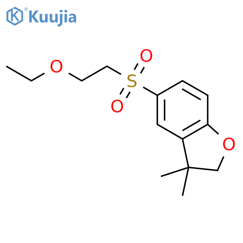 BENZOFURAN, 5-[(2-ETHOXYETHYL)SULFONYL]-2,3-DIHYDRO-3,3-DIMETHYL- structure