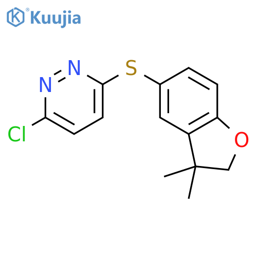 Pyridazine, 3-chloro-6-[(2,3-dihydro-3,3-dimethyl-5-benzofuranyl)thio]- structure