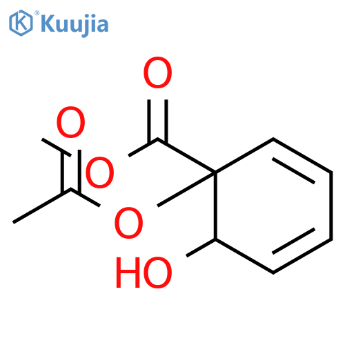 2,4-Cyclohexadiene-1-carboxylic acid, 1-(acetyloxy)-6-hydroxy-, methyl ester, (1R,6R)-rel- structure