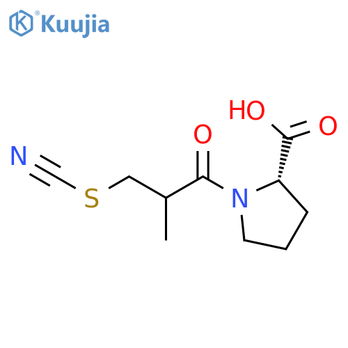 D-Proline, 1-(2-methyl-1-oxo-3-thiocyanatopropyl)-, (S)- structure