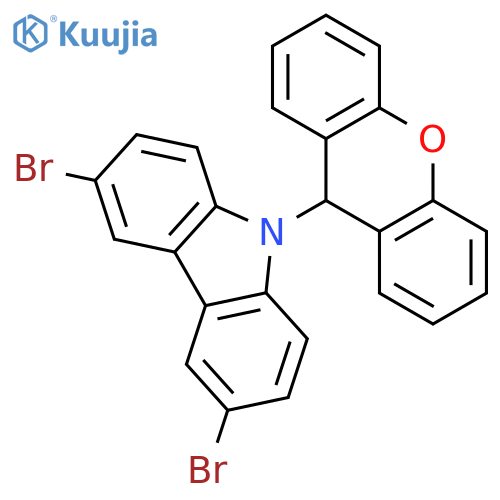 9H-Carbazole, 3,6-dibromo-9-(9H-xanthen-9-yl)- structure