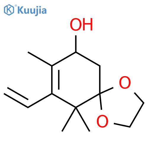 1,4-Dioxaspiro[4.5]dec-8-en-7-ol, 9-ethenyl-8,10,10-trimethyl-, (±)- structure