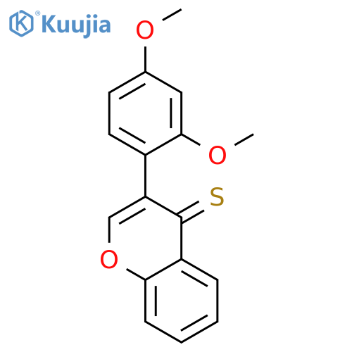 4H-1-Benzopyran-4-thione, 3-(2,4-dimethoxyphenyl)- structure
