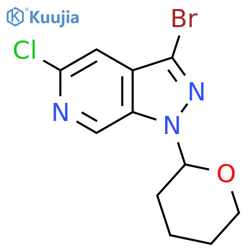 3-Bromo-5-chloro-1-(tetrahydro-2H-pyran-2-yl)-1H-pyrazolo3,4-cpyridine structure