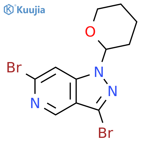 3,6-Dibromo-1-(tetrahydro-2H-pyran-2-yl)-1H-pyrazolo4,3-cpyridine structure