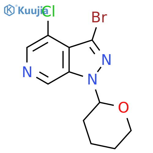 3-Bromo-4-chloro-1-(tetrahydro-2H-pyran-2-yl)-1H-pyrazolo3,4-cpyridine structure