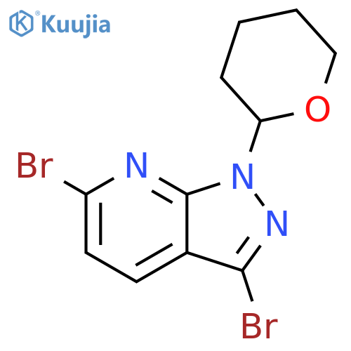 3,6-Dibromo-1-(tetrahydro-2H-pyran-2-yl)-1H-pyrazolo3,4-bpyridine structure