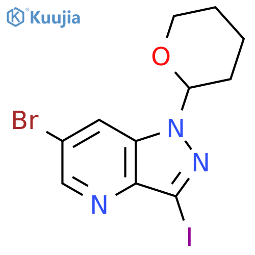 6-Bromo-1-(tetrahydro-2H-pyran-2-yl)-3-iodo-1H-pyrazolo4,3-bpyridine structure