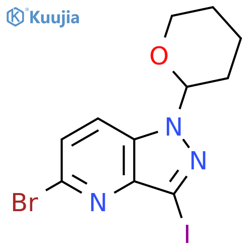 5-Bromo-1-(tetrahydro-2H-pyran-2-yl)-3-iodo-1H-pyrazolo4,3-bpyridine structure