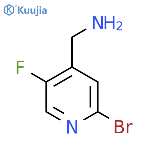 (2-bromo-5-fluoro-4-pyridyl)methanamine structure