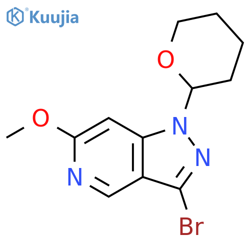 3-Bromo-1-(tetrahydro-2H-pyran-2-yl)-6-methoxy-1H-pyrazolo4,3-cpyridine structure