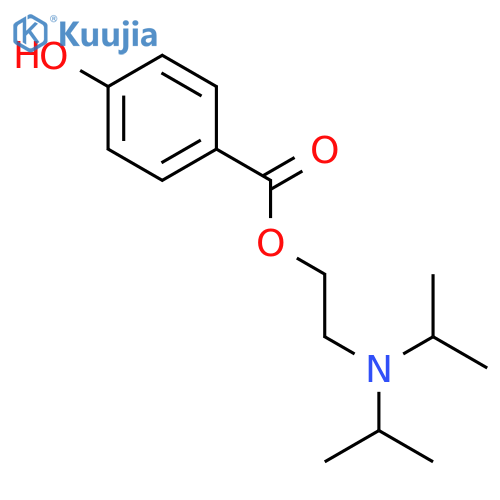 Benzoic acid, 4-hydroxy-, 2-[bis(1-methylethyl)amino]ethyl ester structure