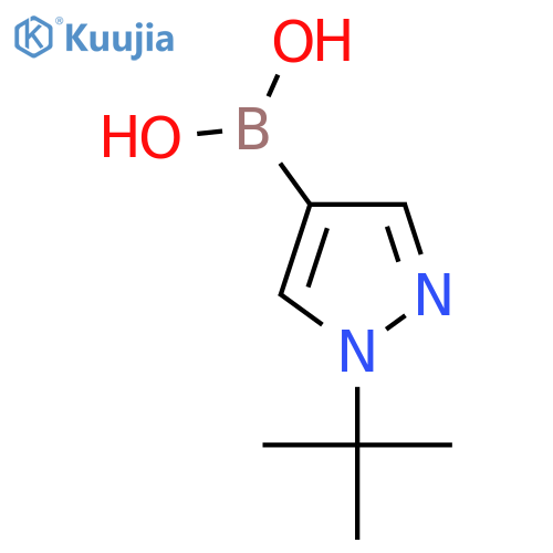 (1-tert-butyl-1H-pyrazol-4-yl)boronic acid structure