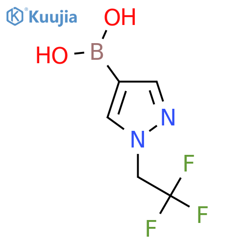 1-(2,2,2-trifluoroethyl)-1H-pyrazol-4-ylboronic acid structure