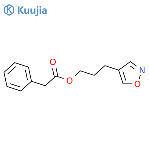 Benzeneacetic acid, 3-(4-isoxazolyl)propyl ester structure