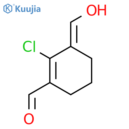 (3E)-2-chloro-3-(hydroxymethylidene)cyclohexene-1-carbaldehyde structure