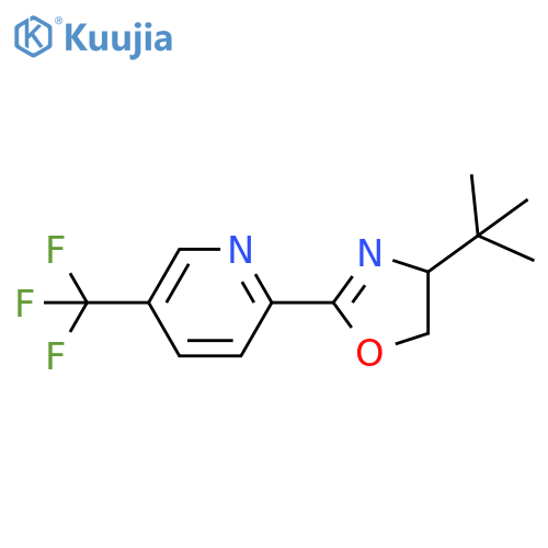 (S)-4-tert-Butyl-2-(5-(trifluoromethyl)pyridin-2-yl)-4,5-dihydrooxazole structure