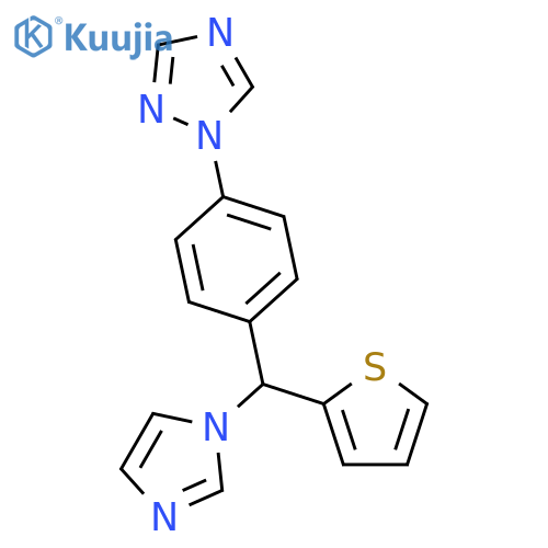 1H-1,2,4-Triazole, 1-[4-(1H-imidazol-1-yl-2-thienylmethyl)phenyl]- structure