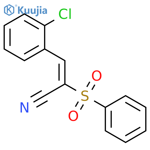 2-Propenenitrile, 3-(2-chlorophenyl)-2-(phenylsulfonyl)-, (E)- structure
