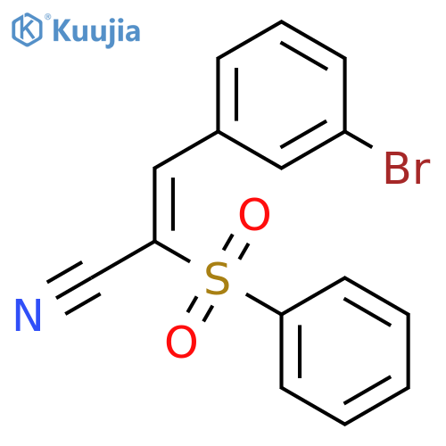 2-Propenenitrile, 3-(3-bromophenyl)-2-(phenylsulfonyl)-, (E)- (9CI) structure