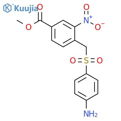 Benzoic acid, 4-[[(4-aminophenyl)sulfonyl]methyl]-3-nitro-, methyl ester structure
